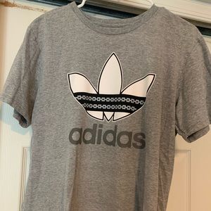 Adidas grey logo t shirt
